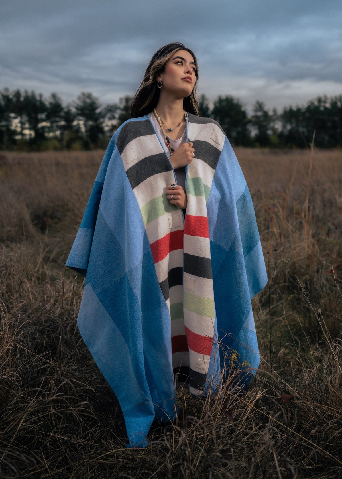 Fielder Denim Poncho